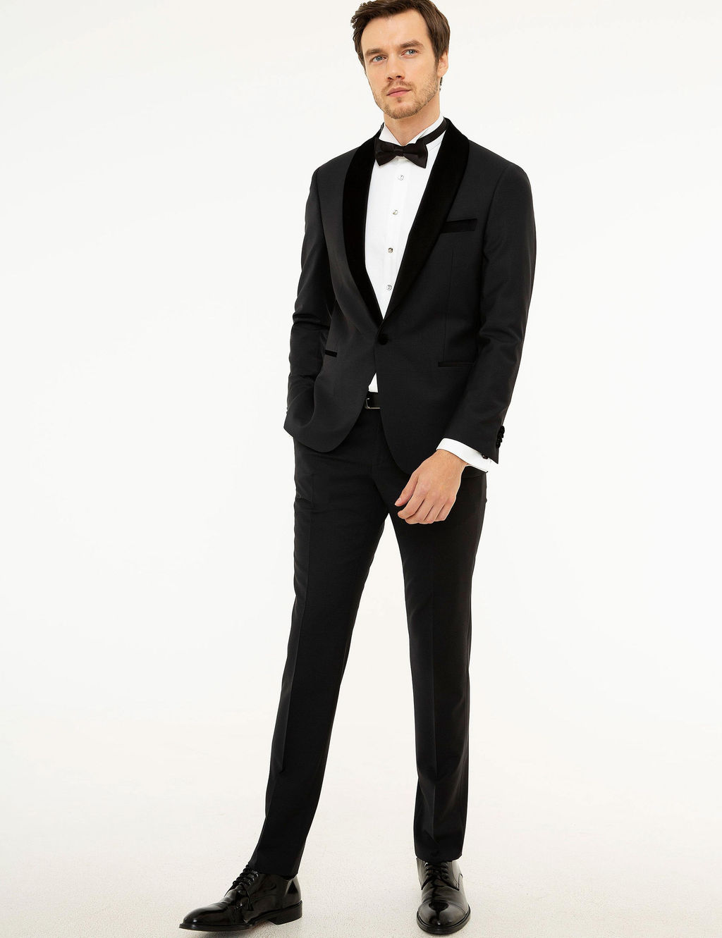 Черный зауженный пиджак-смокинг - Cacharel фото 5