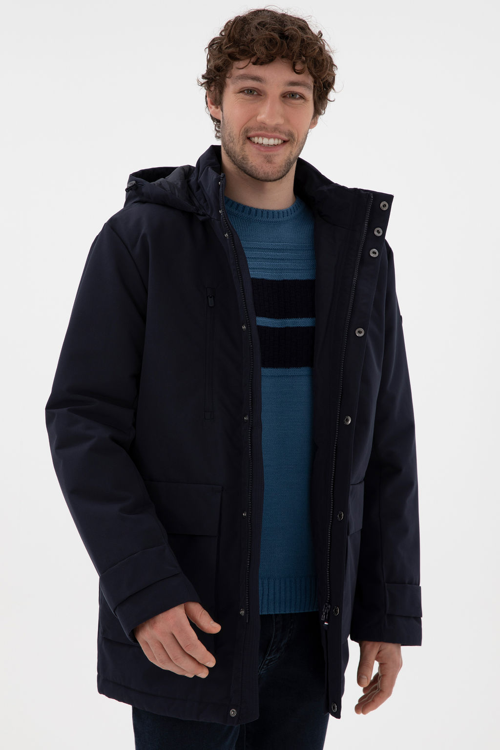 Мужское темно -синее пальто Неожиданная скидка в корзине - U.s. polo assn фото 10