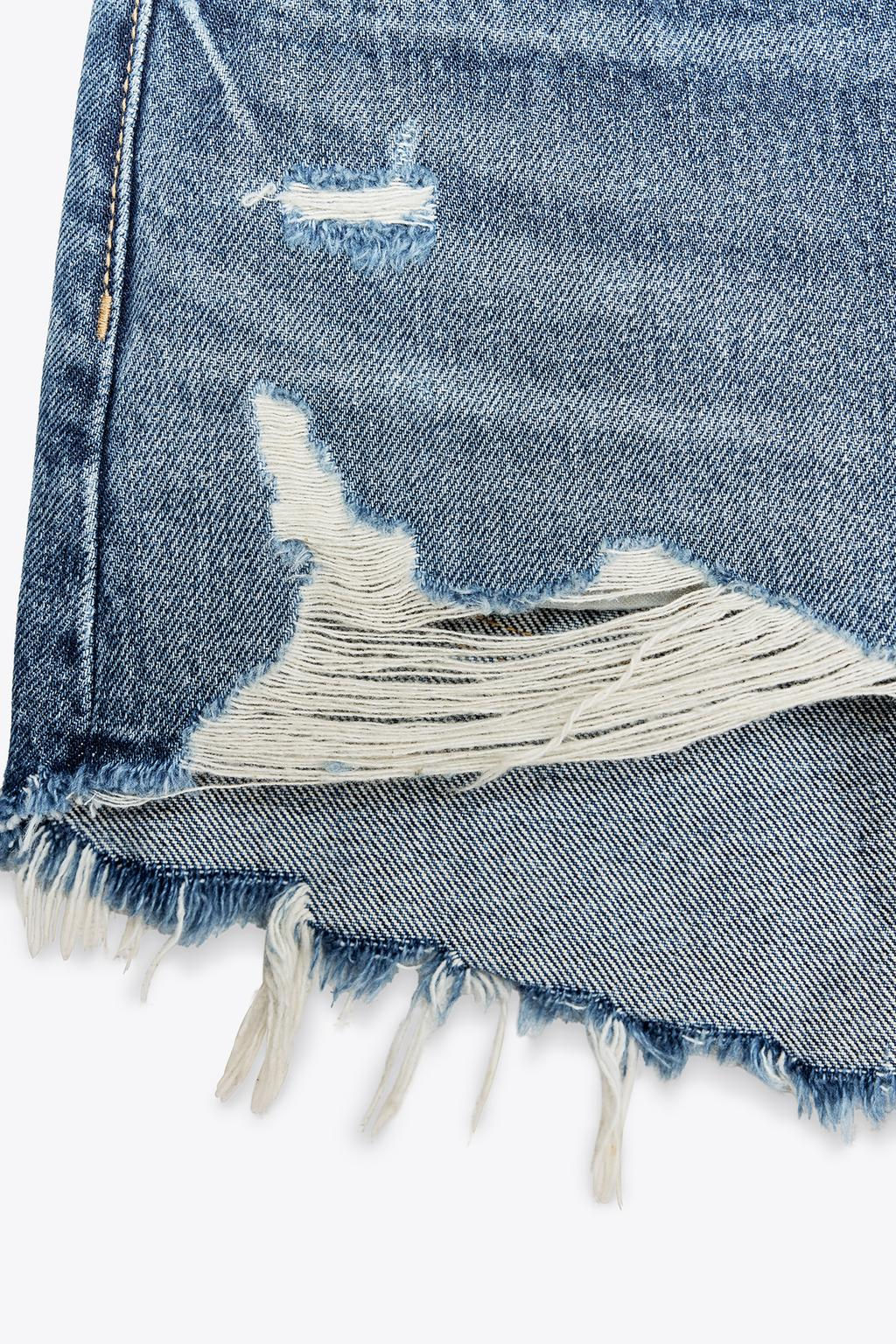 HIGH-WAIST CURVED DENIM SHORTS - Zara фото 31