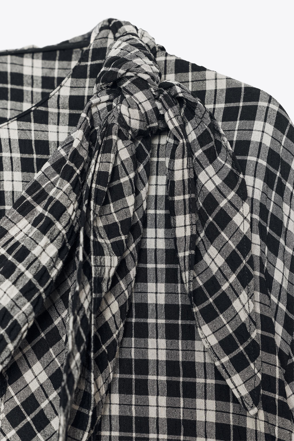 CHECK SHIRT WITH MULTIPOSITIONAL SCARF ZW COLLECTION - Zara фото 9
