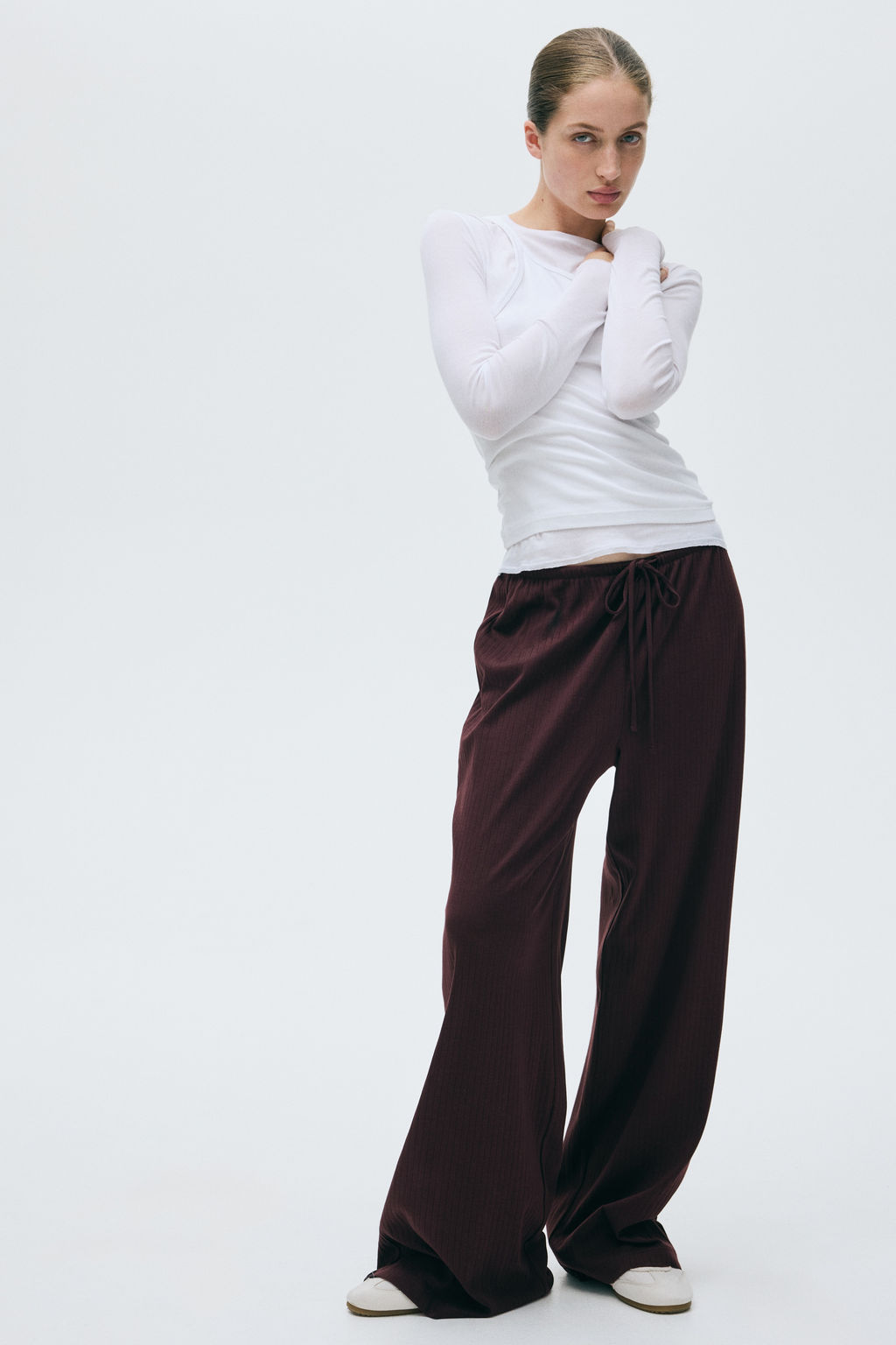 Pantal?n de canal? con cord?n de ajuste - H&m фото 9