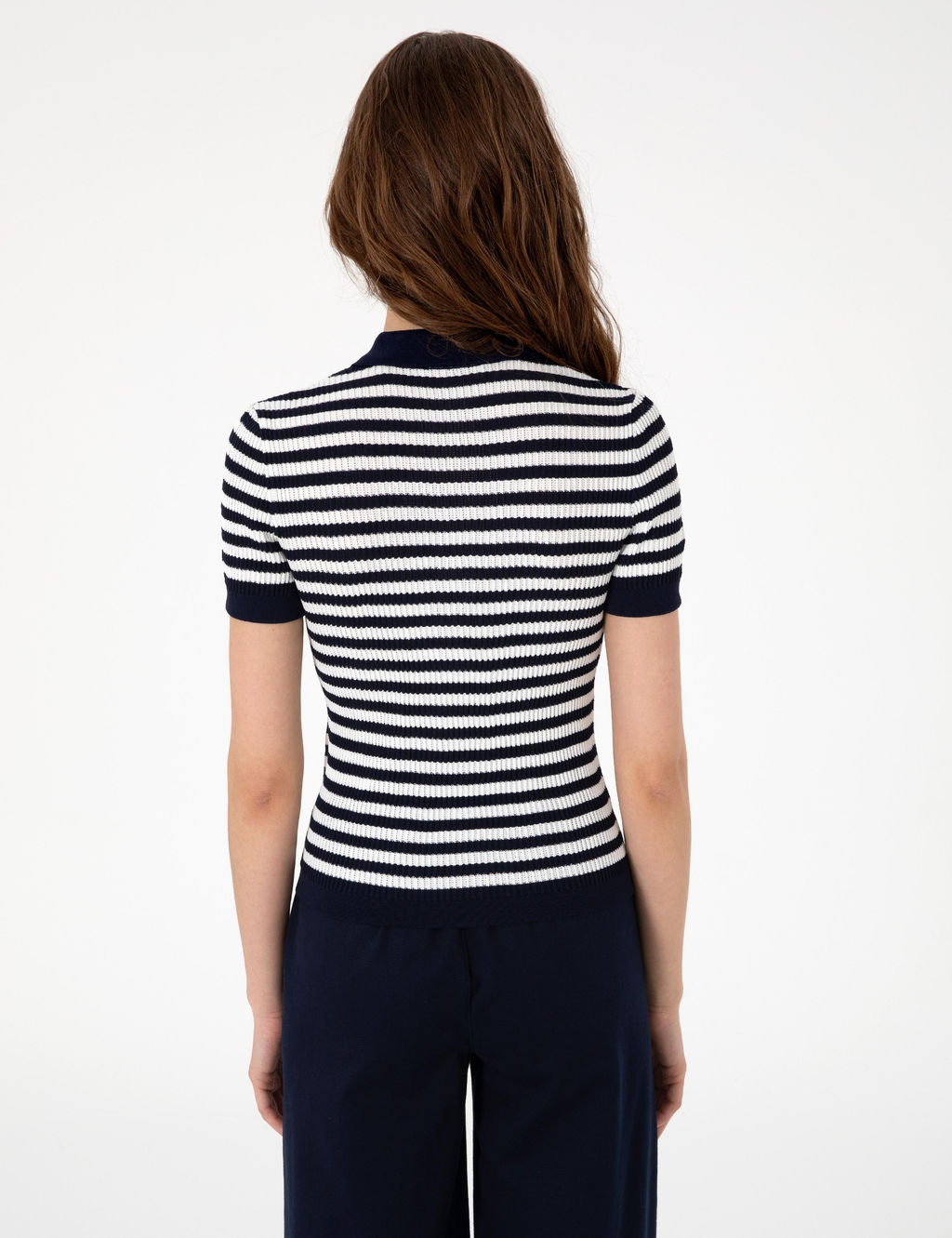 Lacivert Slim Fit Triko Ti__rt - Pierre cardin фото 5