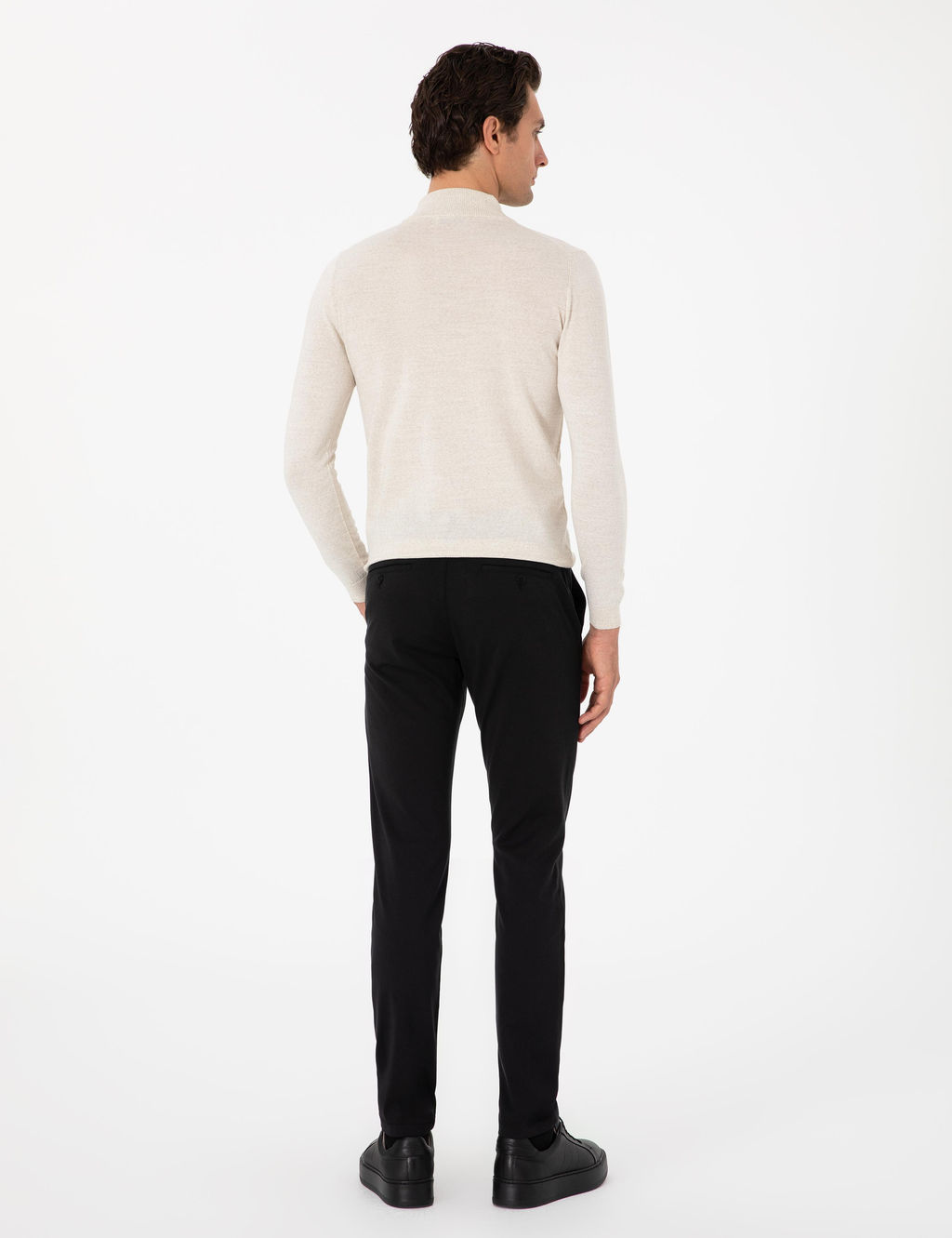 Siyah Slim Fit Kanvas Pantolon - Cacharel фото 4