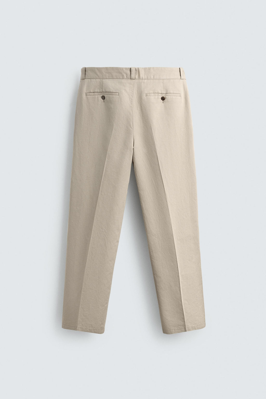 PANTAL?N CHINO STRAIGHT FIT ALGOD?N - LINO / Beige vigor?
