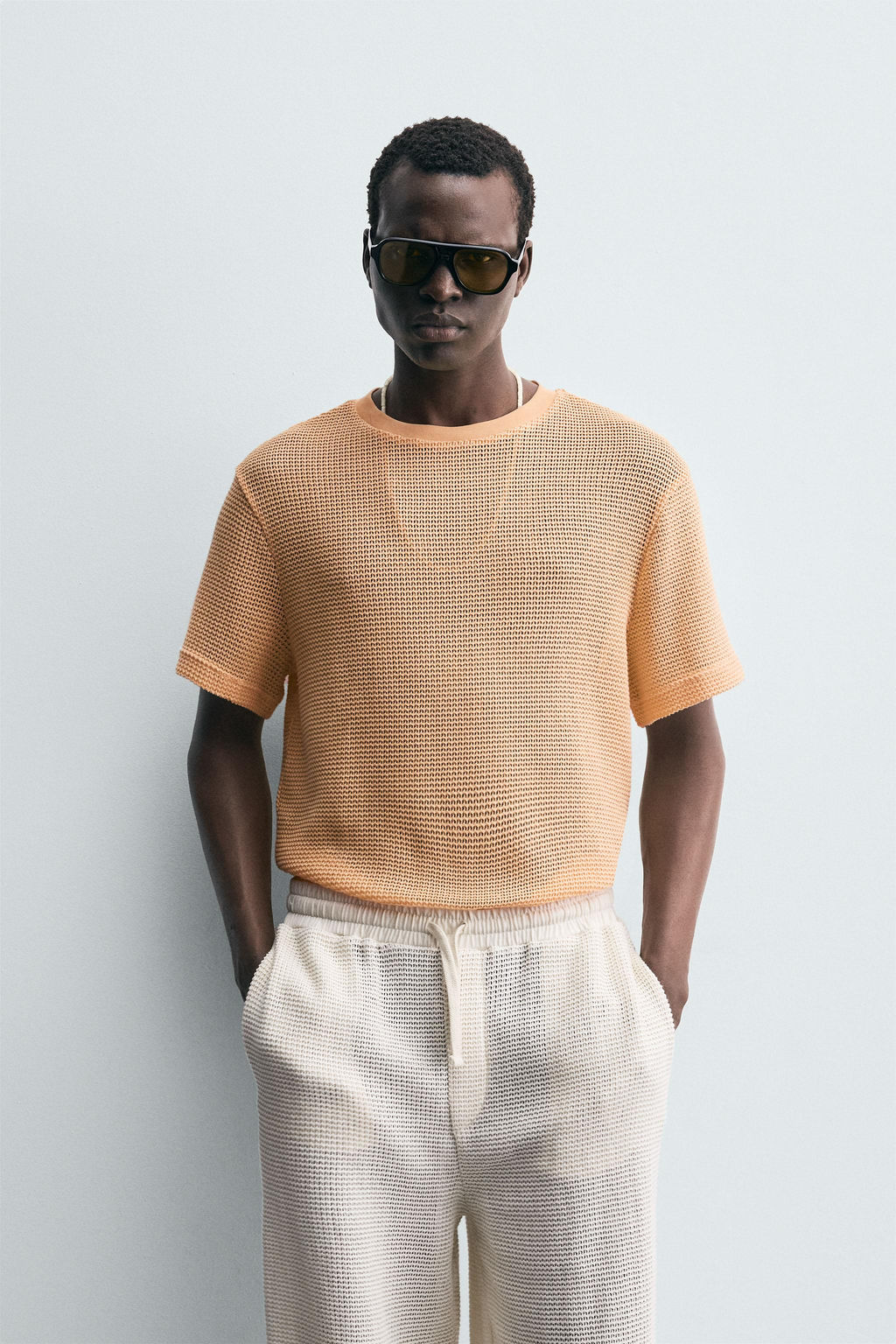 OPEN TEXTURED T-SHIRT - Zara фото 2