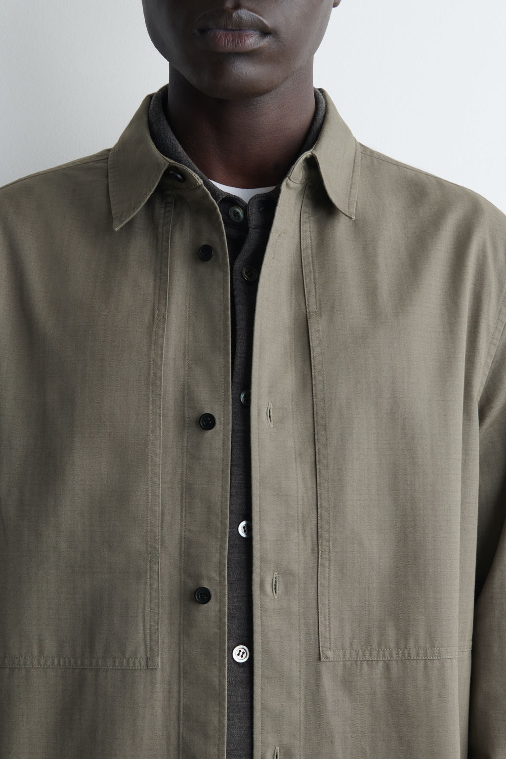 CAMISA DE ALGOD?N CON DETALLE DE BOLSILLO - H&m фото 4