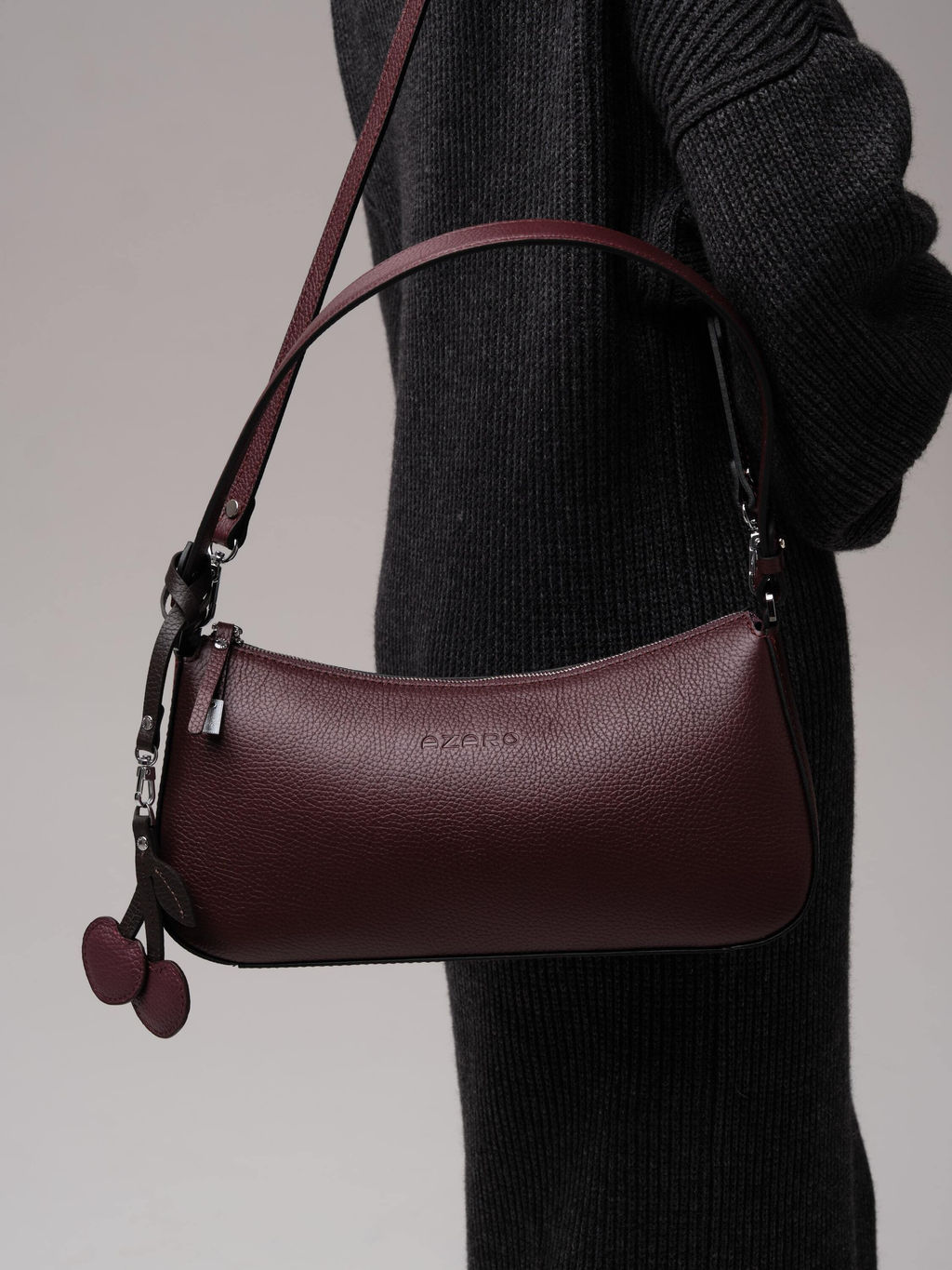 Сумка багет Azaro 31200 зимняя вишня