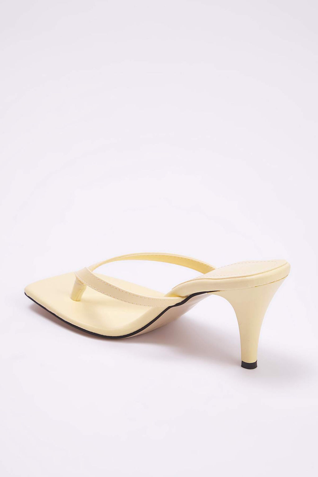 Trendyolmilla Shoes Siyah Kare Burun Parmak Aras? Kad?n Ince Topuklu Terlik TAKSS25TO00096  фото 4