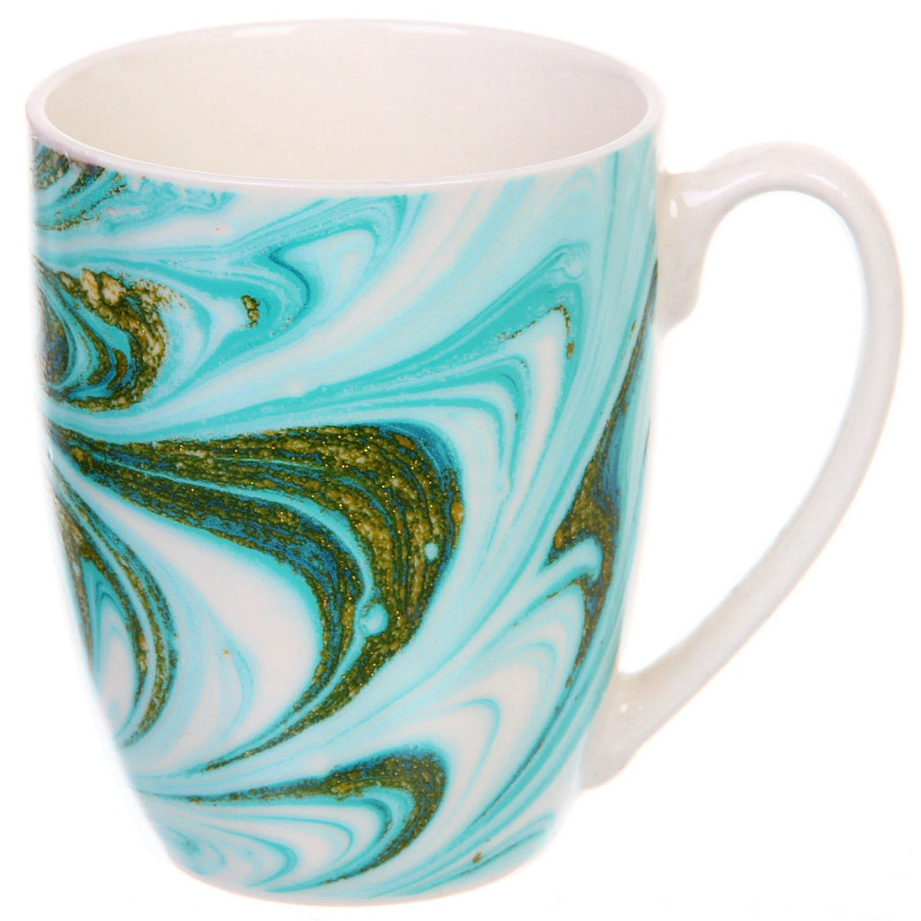 Цена за 2 шт. Кружка керамическая 350мл "Малахит"