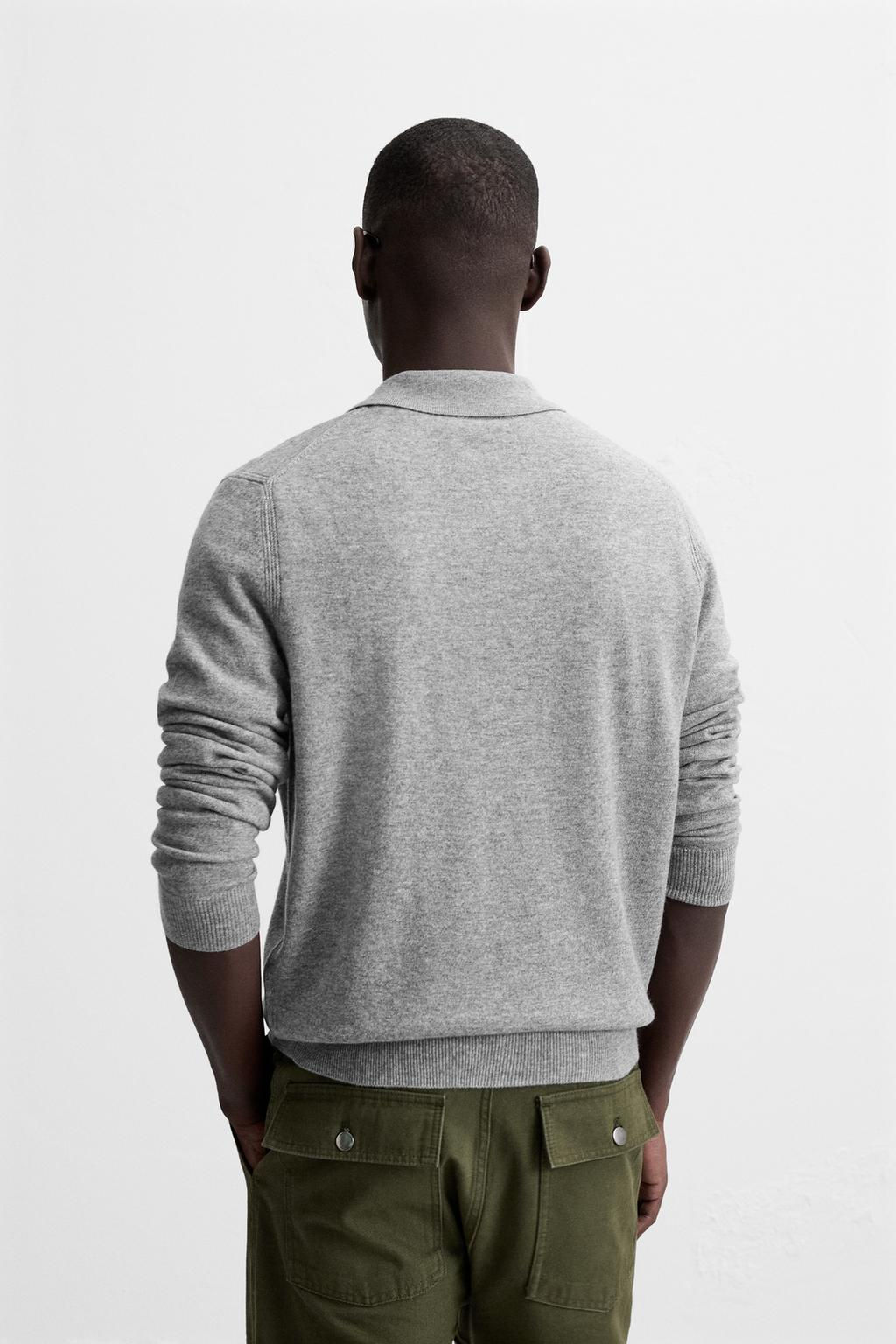 WOOL - CASHMERE KNIT POLO SHIRT - Zara фото 12