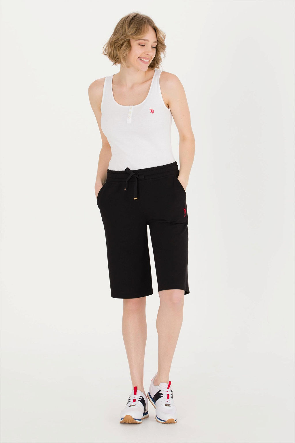 Женские черные трикотажные шорты Неожиданная скидка в корзине - U.s. polo assn фото 3