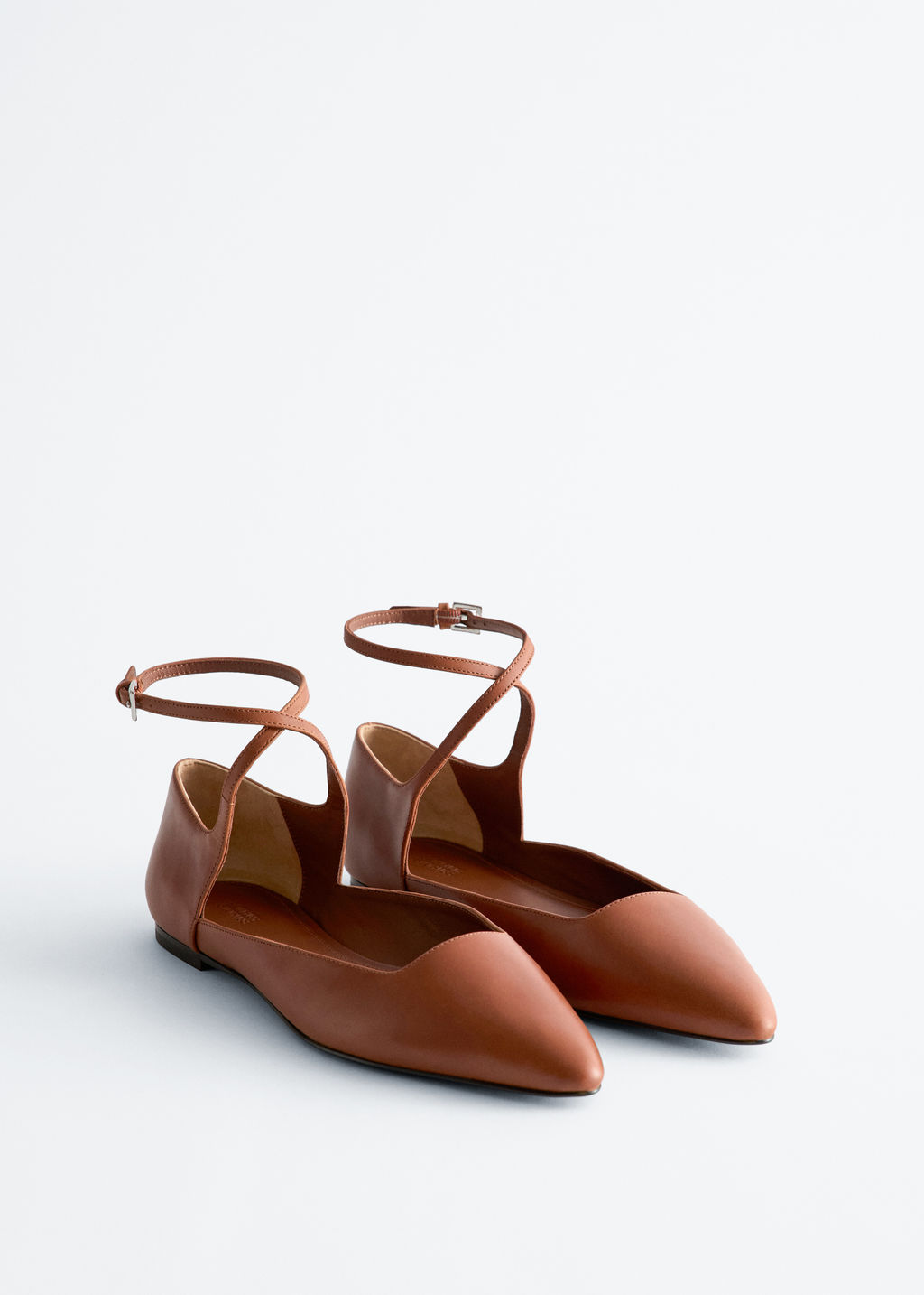 Bailarinas de piel con tiras cruzadas - H&m фото 3