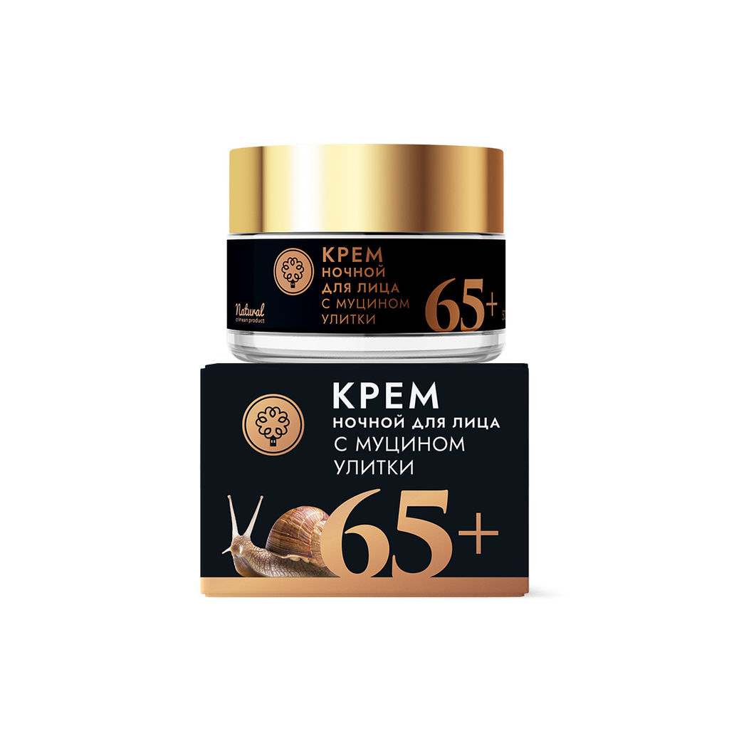 КРЕМ ДЛЯ ЛИЦА С МУЦИНОМ УЛИТКИ НОЧНОЙ 65+ - Мануфактура дом природы фото 2