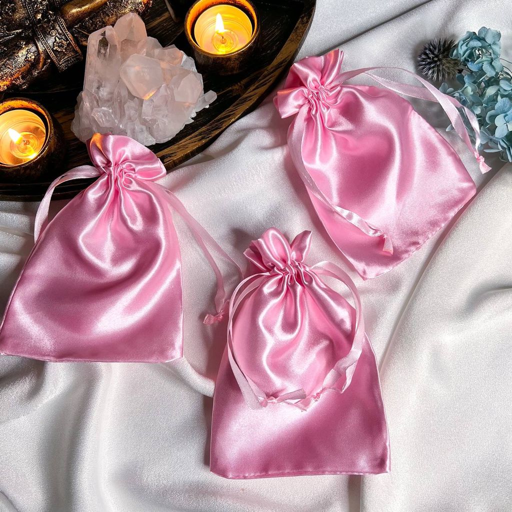 Мешочек: Атлас розовый (3 шт)