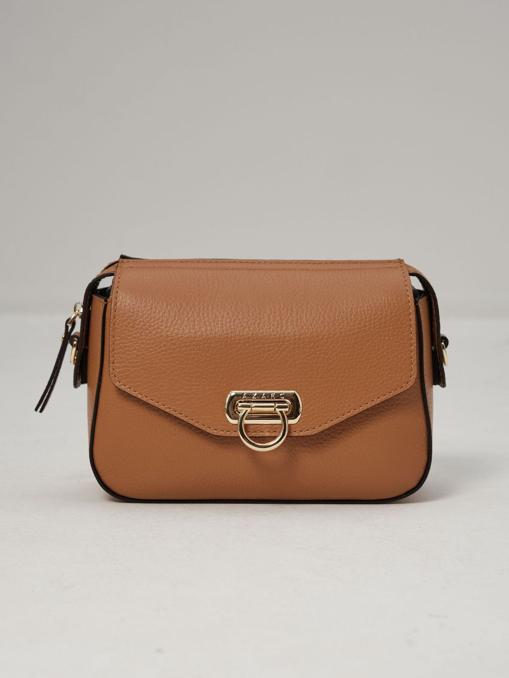 Сумка кожаная через плечо Azaro 3684 коричневый лист