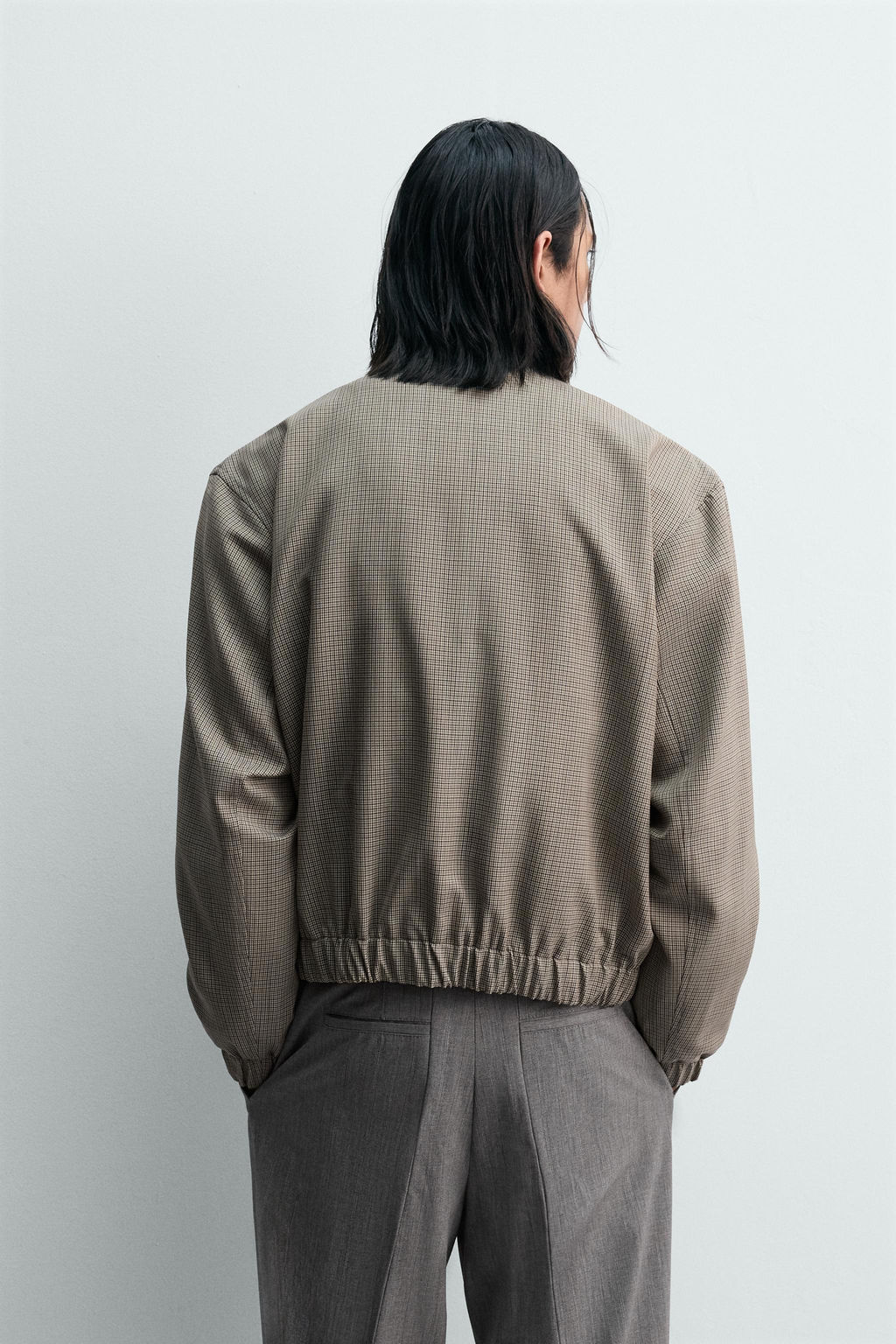 LIMITED EDITION RELAXED FIT HOUNDSTOOTH JACKET - Zara фото 3