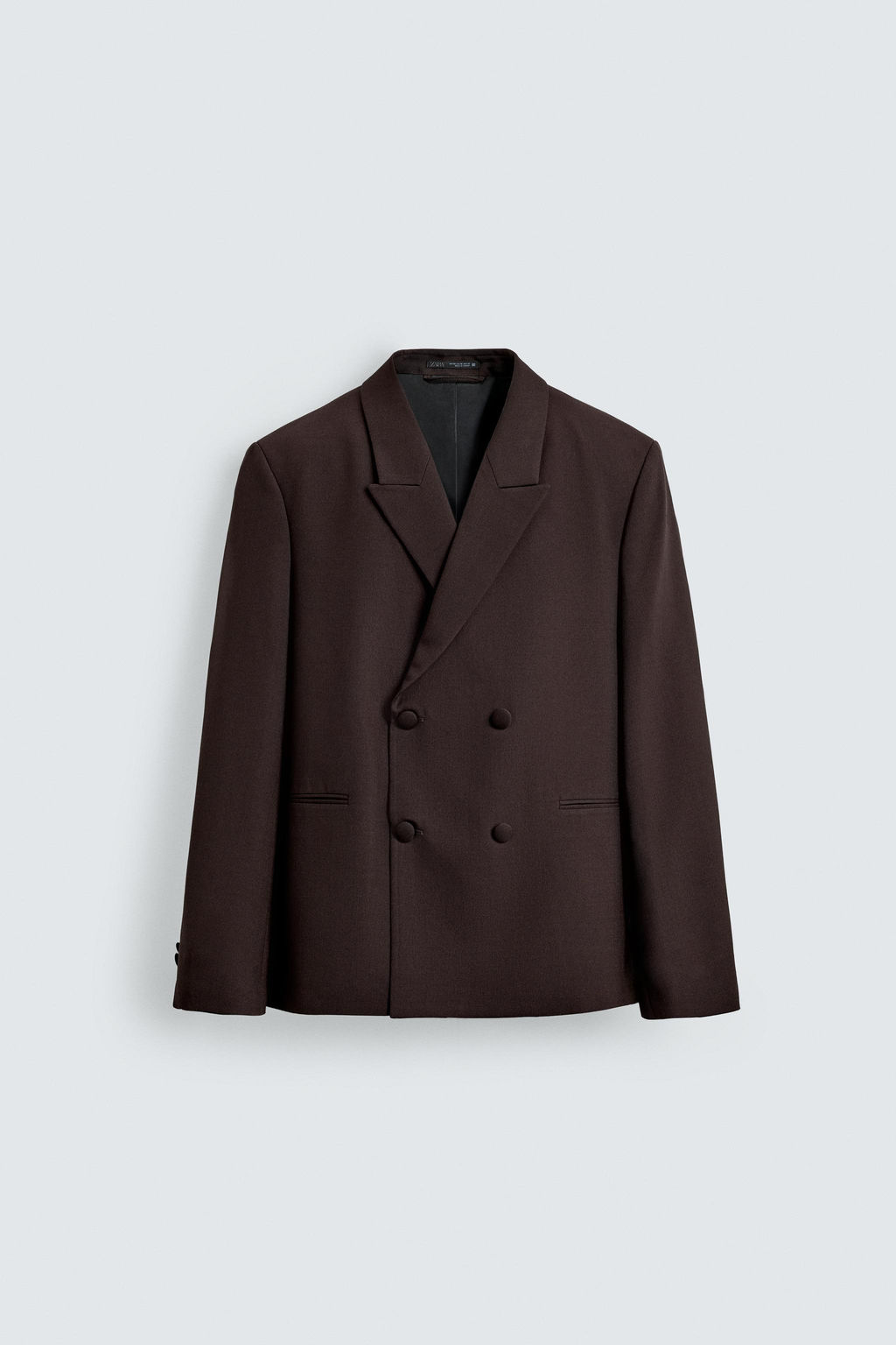 WOOL BLEND DOUBLE-BREASTED BLAZER - Zara фото 7