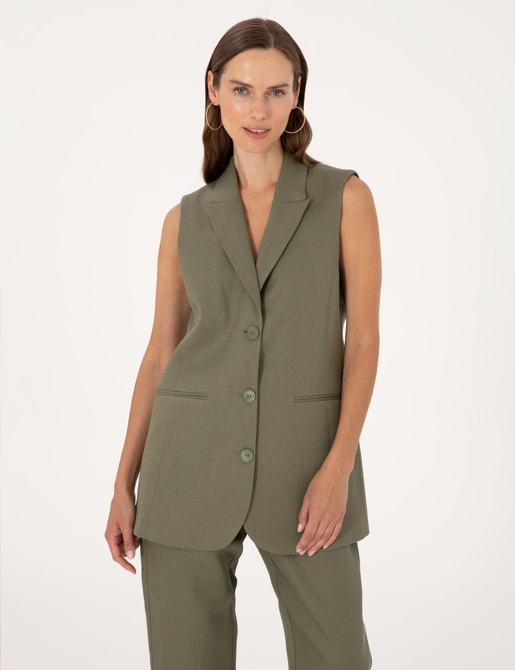 Haki Regular Fit Yelek