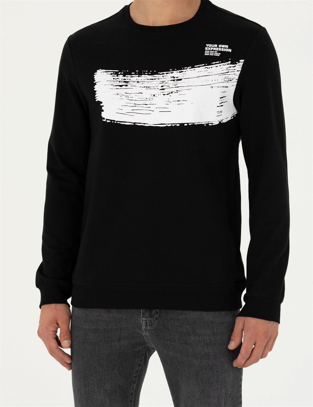 Siyah Regular Fit Sweatshirt - Pierre cardin фото 6