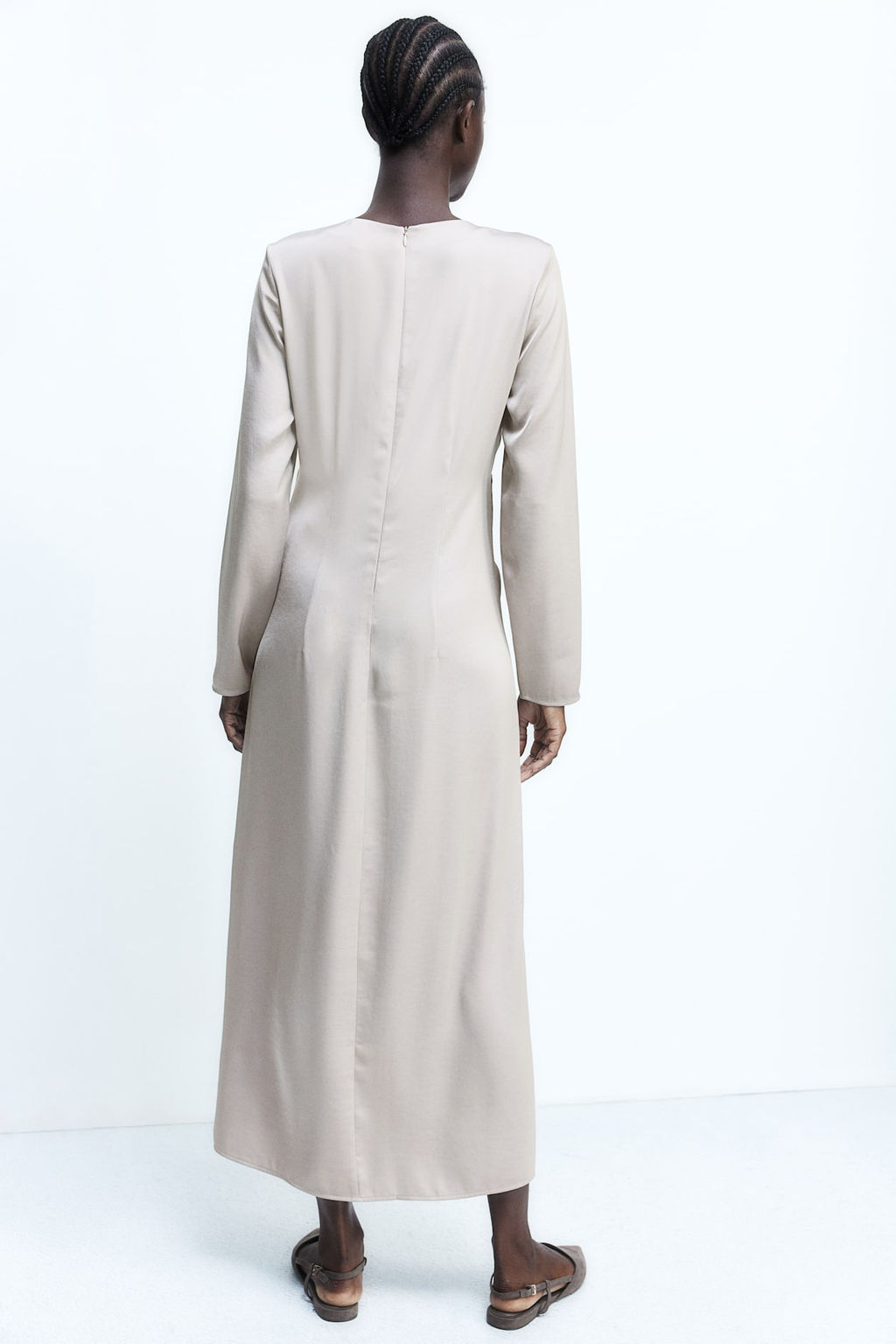 MAMA Vestido de saten drapeado con detalle de nudo - H&m фото 4