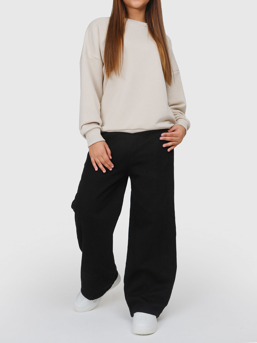 Джинсы-трубы утеплённые для девочек - СИНЯЯ МОДА фото 7