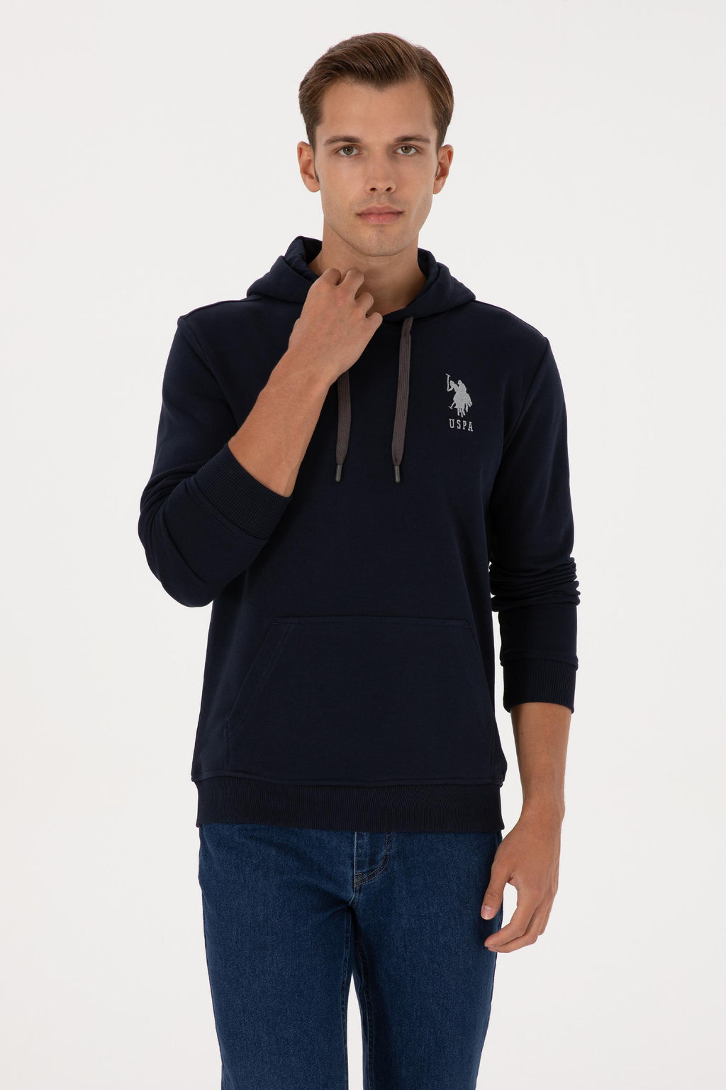 Erkek Lacivert Basic Sweatshirt Sepette S_rpriz _ndirim