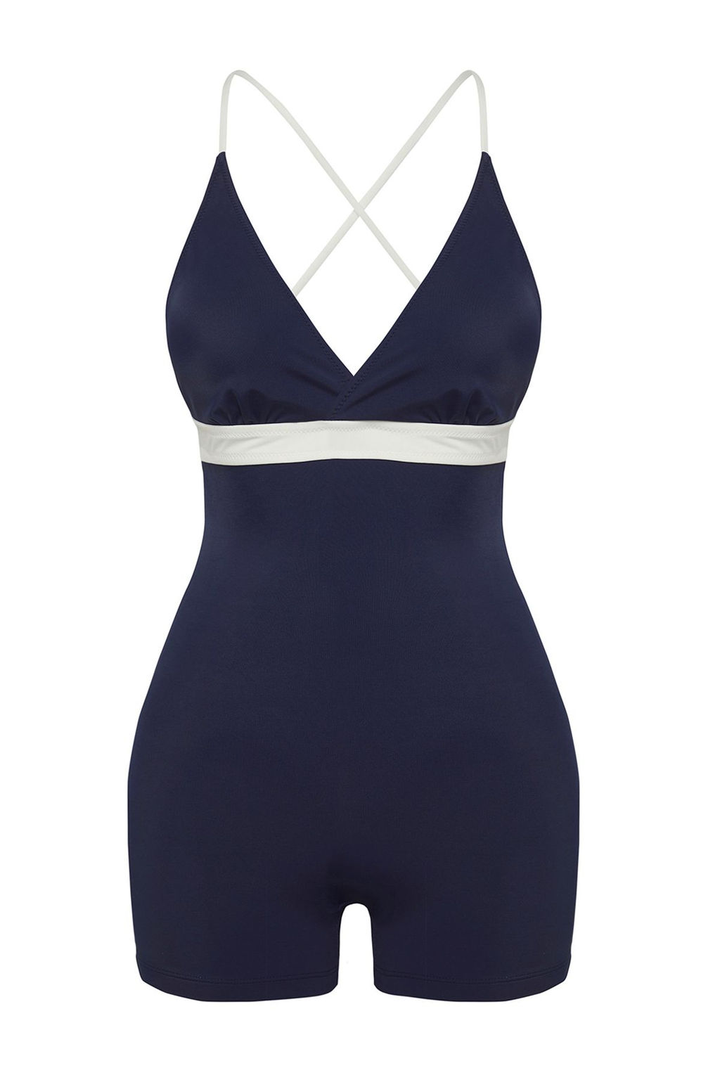 TRENDYOLMILLA Indigo Mavi Sorfcu S?rt Detayl? Sortlu Regular Mayo TBESS25MA00050 фото 5