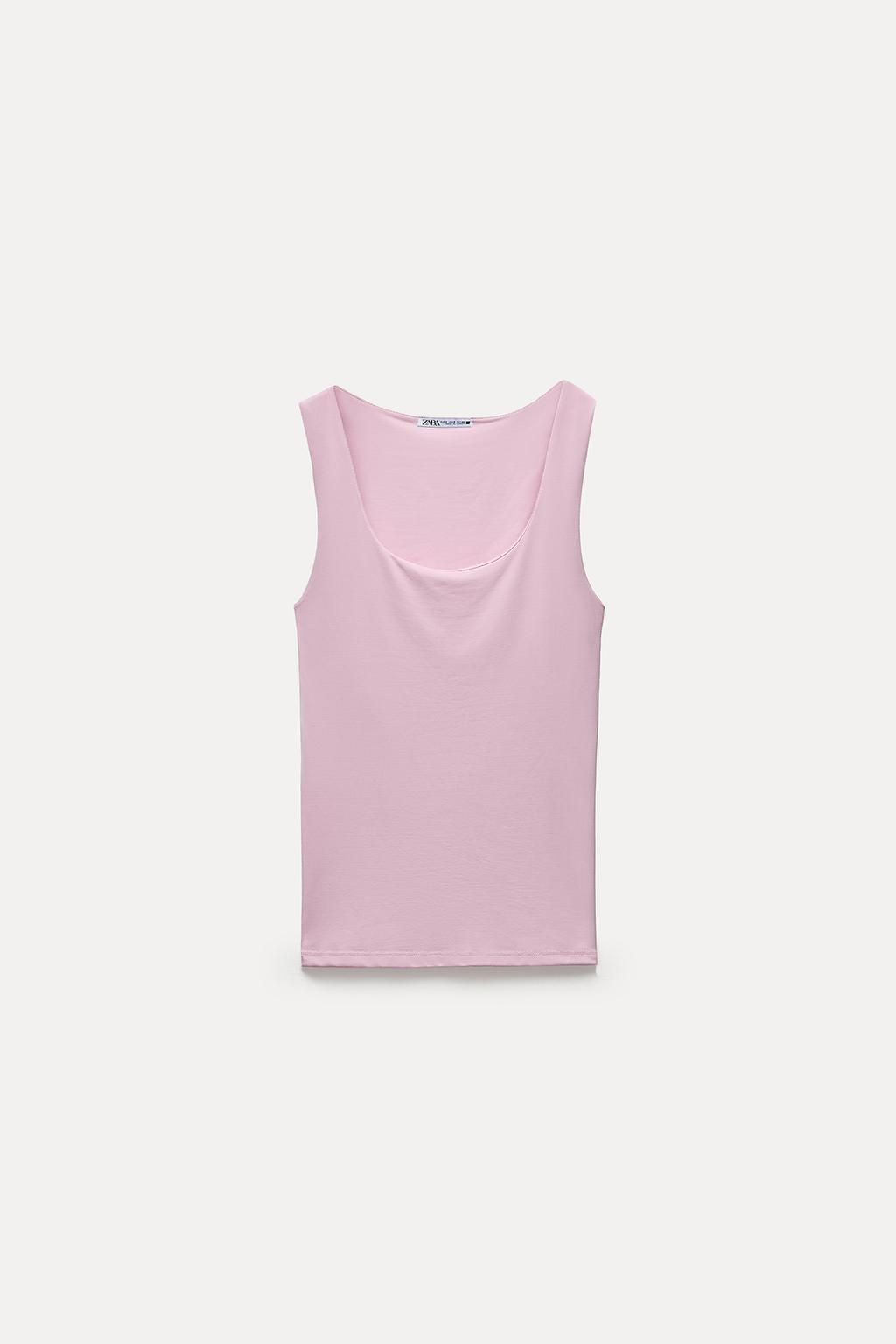 POLYAMIDE TOP WITH WIDE STRAPS - Zara фото 11