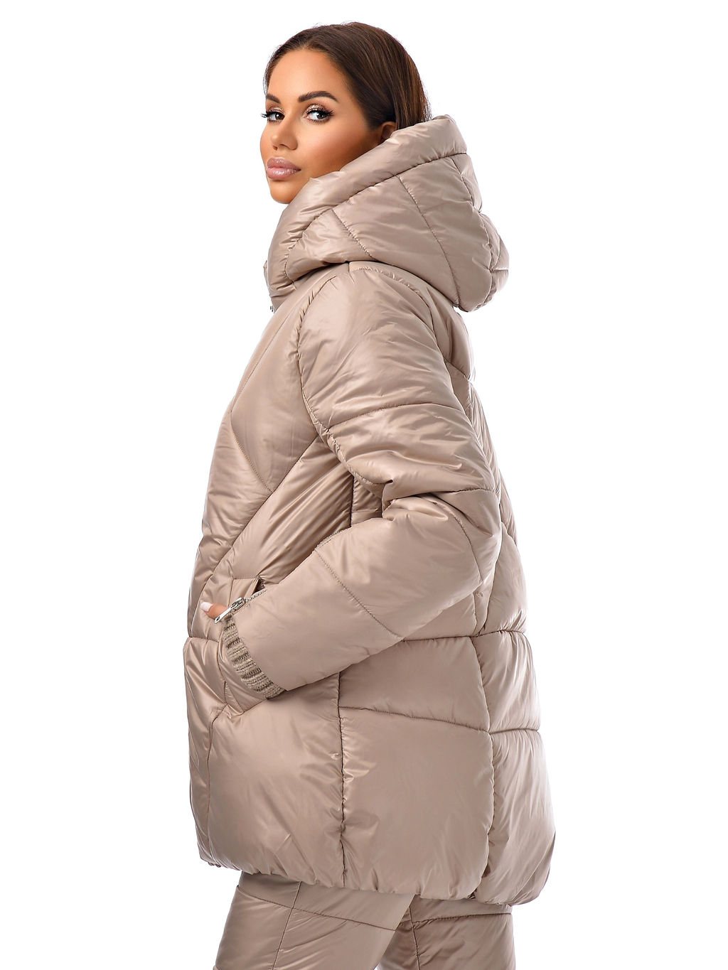 Зимняя куртка с вязанной отделкой - А+б коллекция фото 11