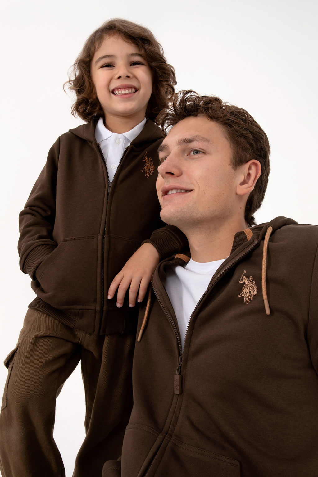 Erkek Гocuk Kahverengi FermuarlД KapГЕonlu Sweatshirt - U.s. polo assn фото 3