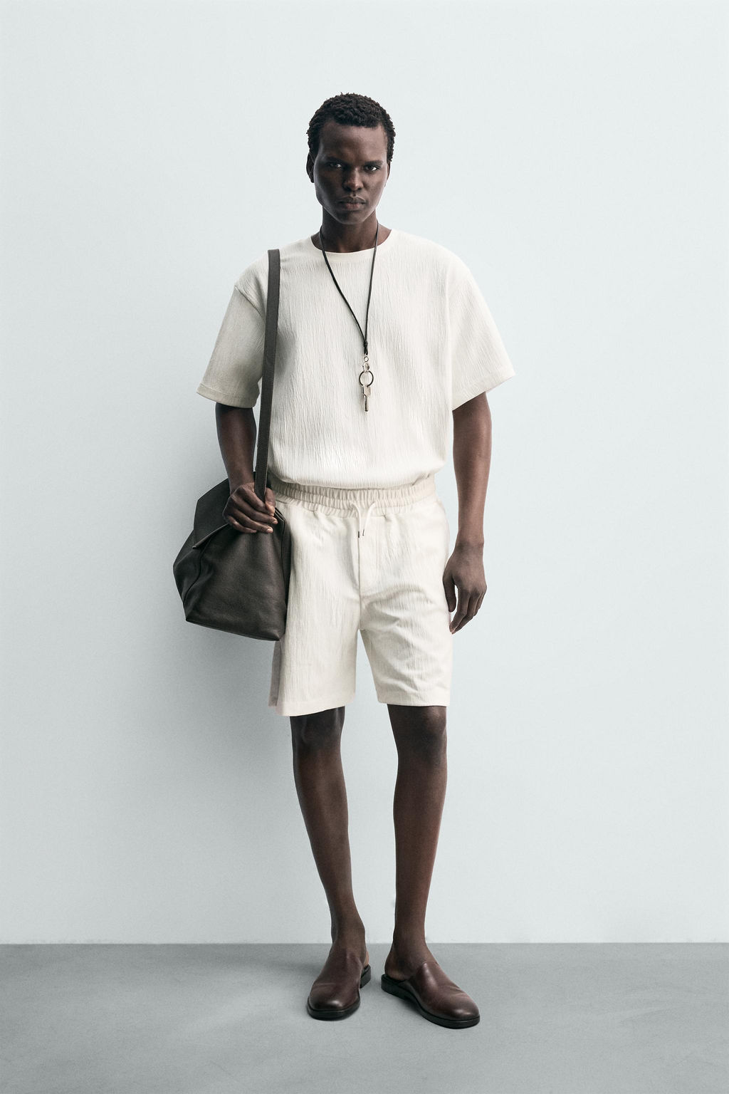 TEXTURED RELAXED FIT T-SHIRT - Zara фото 8