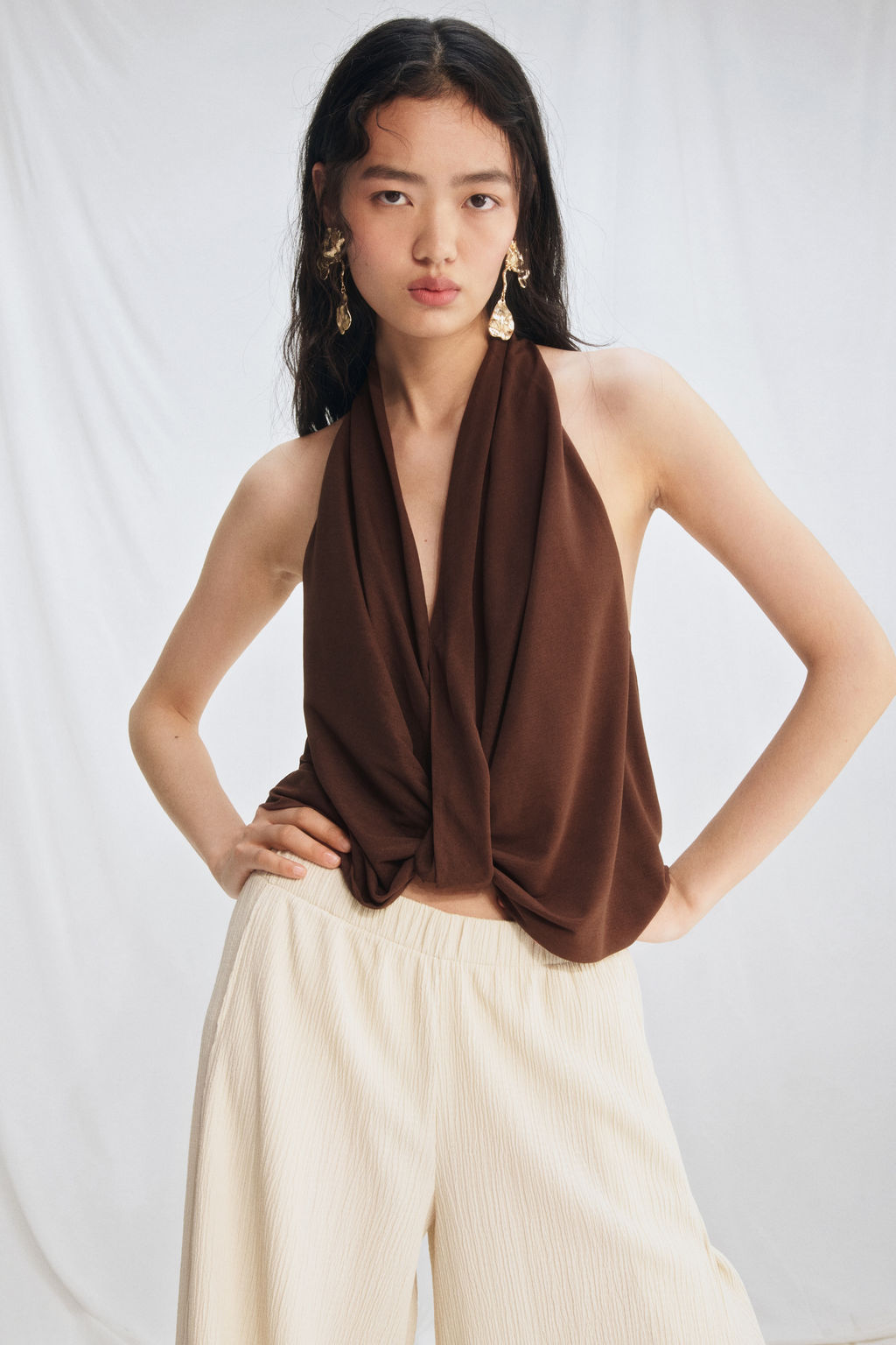 Top halter con detalle girado - H&m фото 8