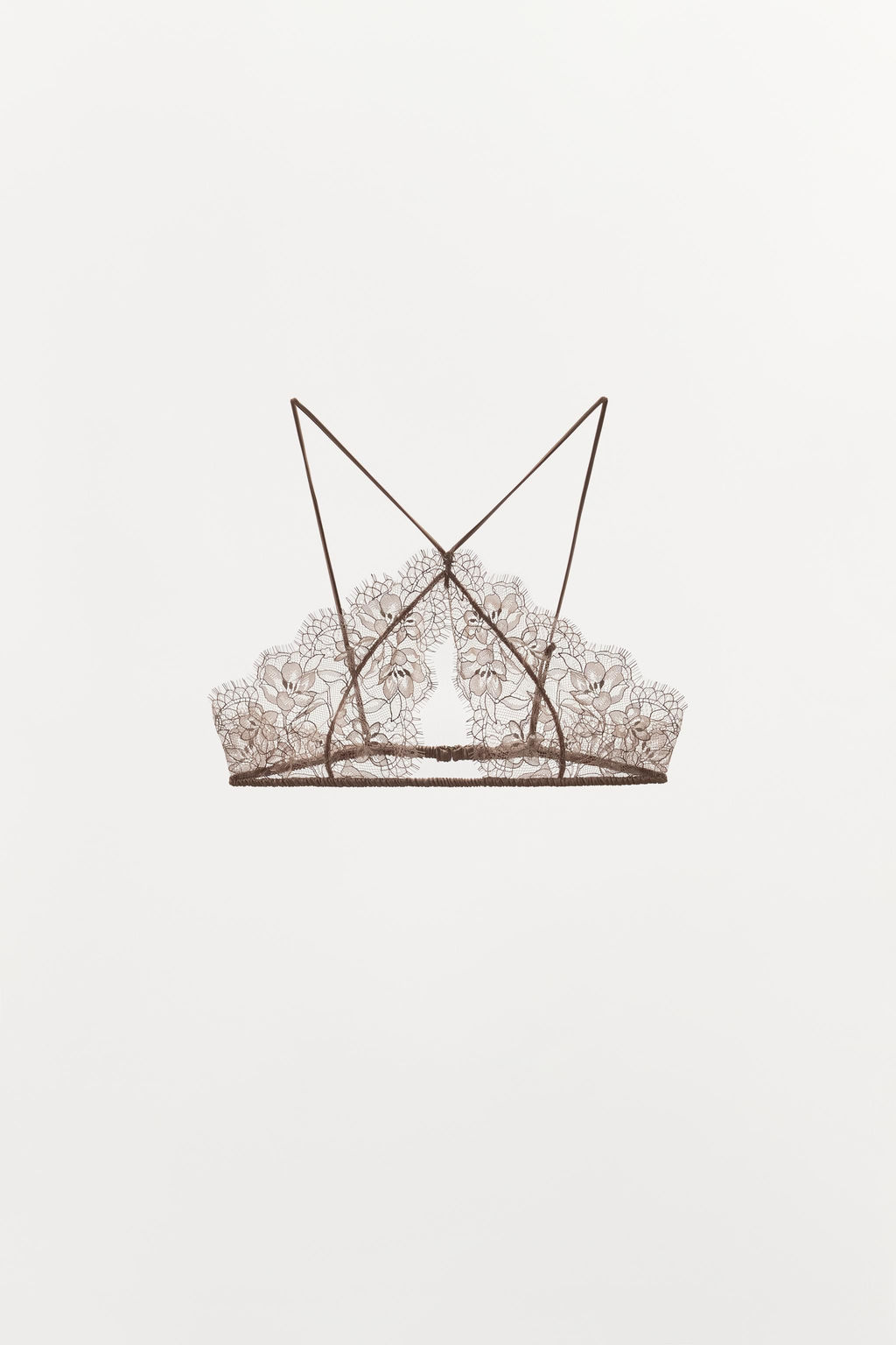 BRALETTE HALTER ENCAJE / Rosa pastel - Zara фото 4