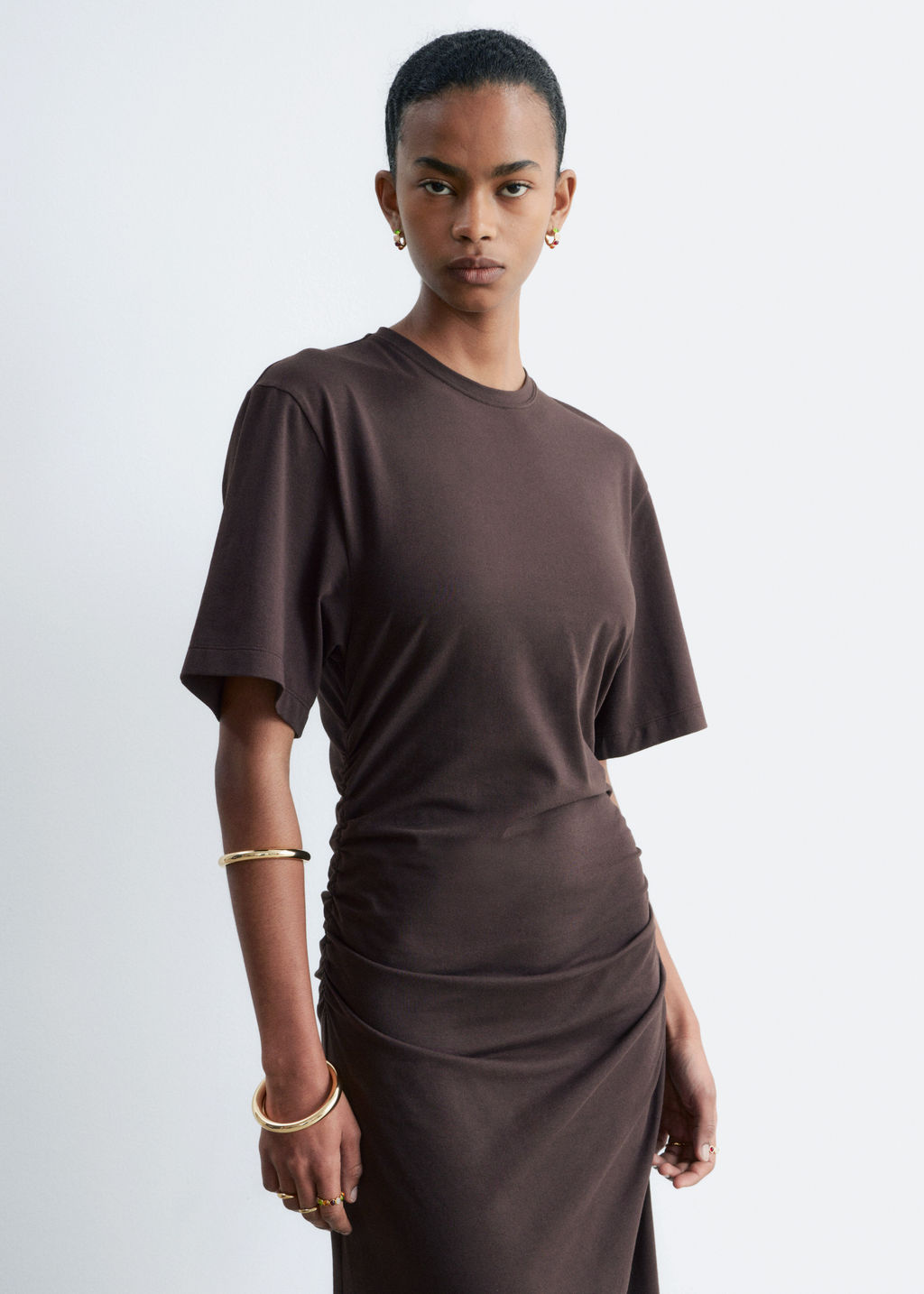 Vestido midi asim?trico tipo camiseta - H&m фото 8