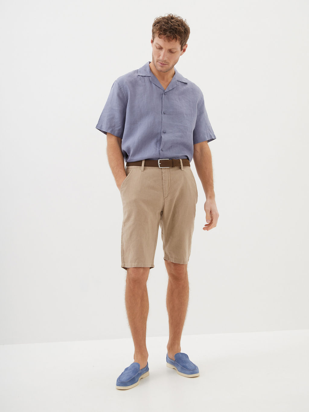 Мужские Льняные Шорты - Mossmore фото 27