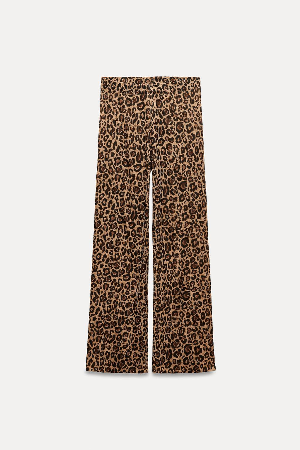 ANIMAL PRINT KNIT TROUSERS - Zara фото 5