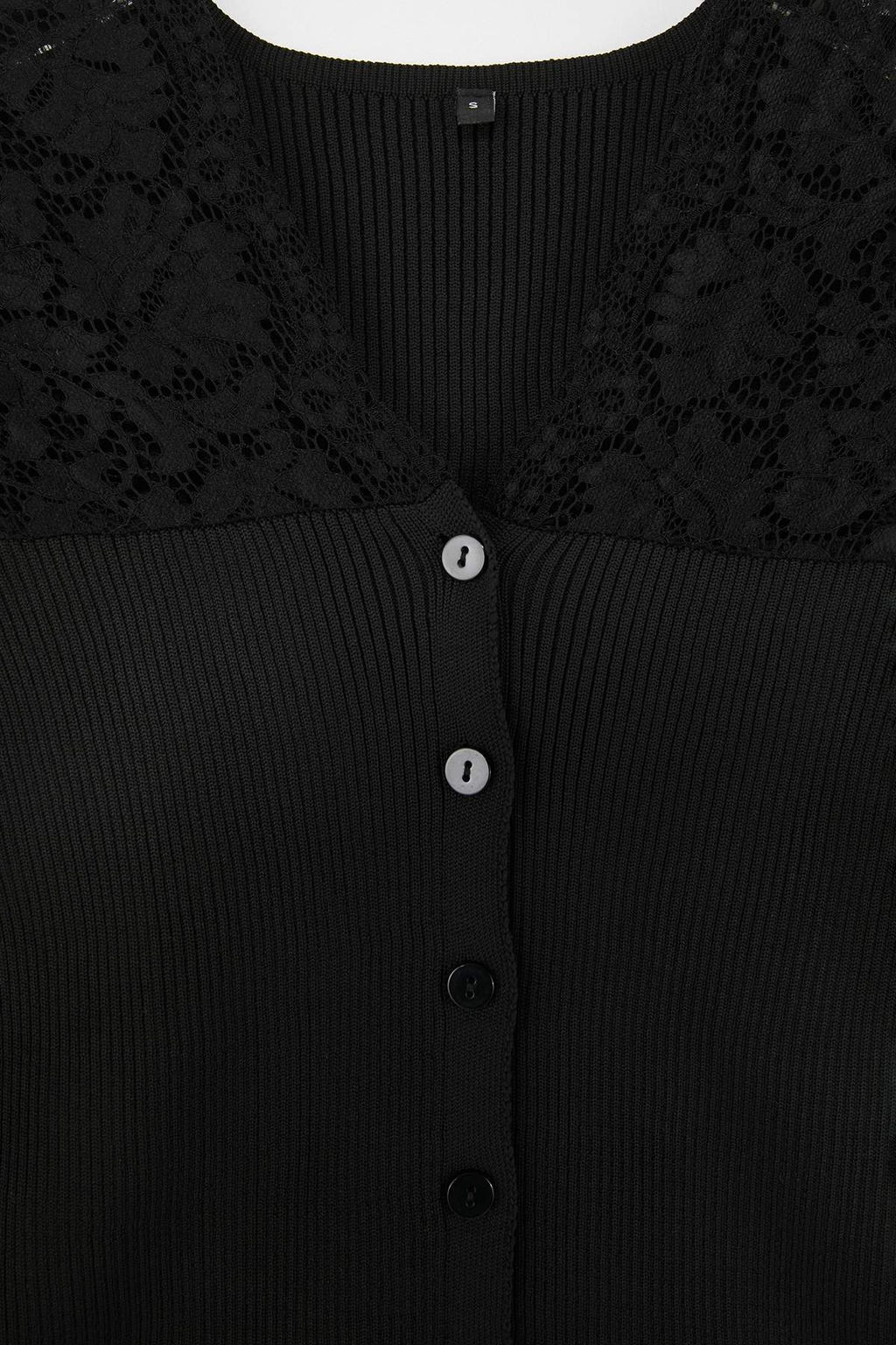 Siyah Dantel Detayl? Fitilli Triko Bluz TWOSS26BZ00124 - Trendyolmilla фото 6