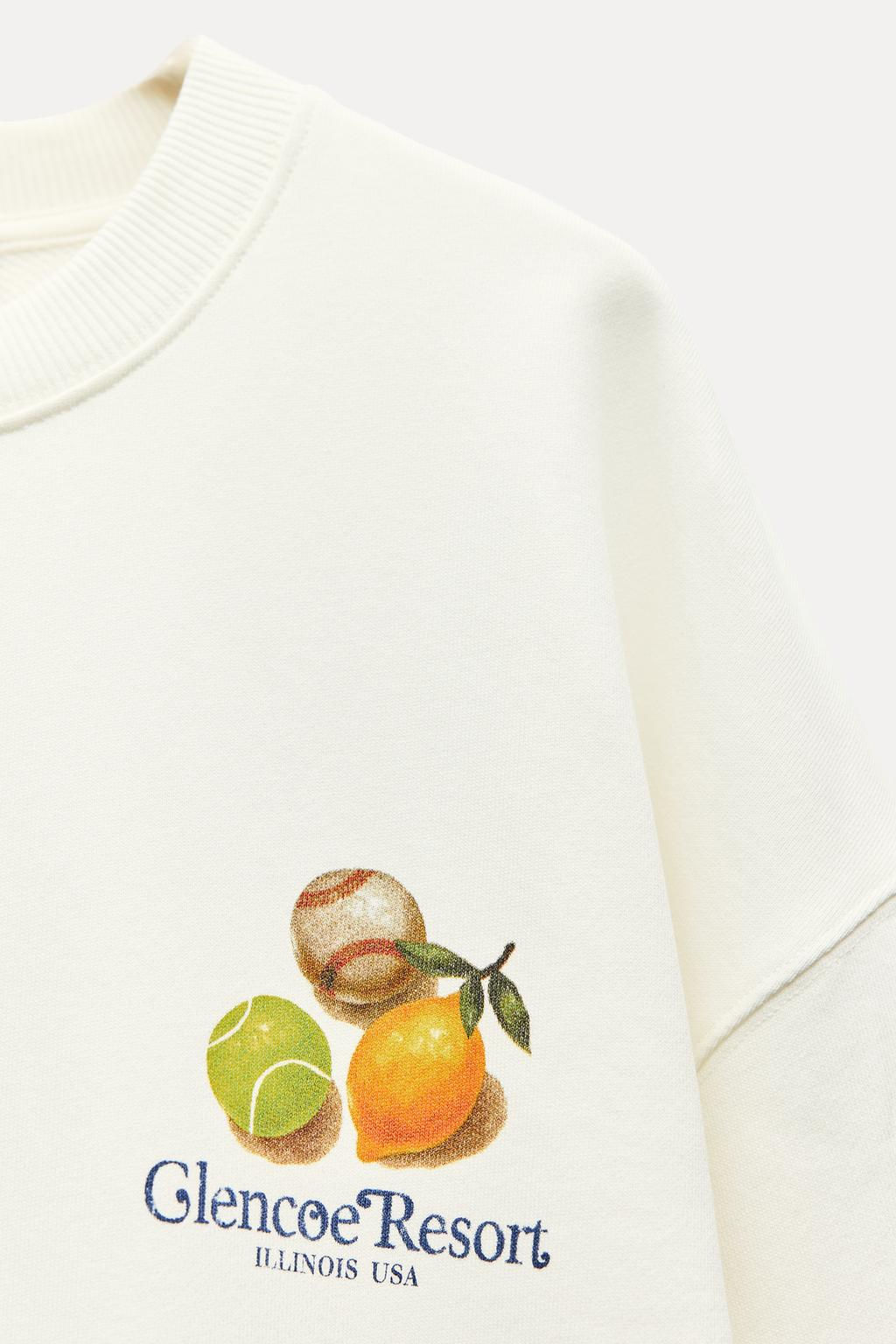 PRINTED PLUSH SWEATSHIRT - Zara фото 5