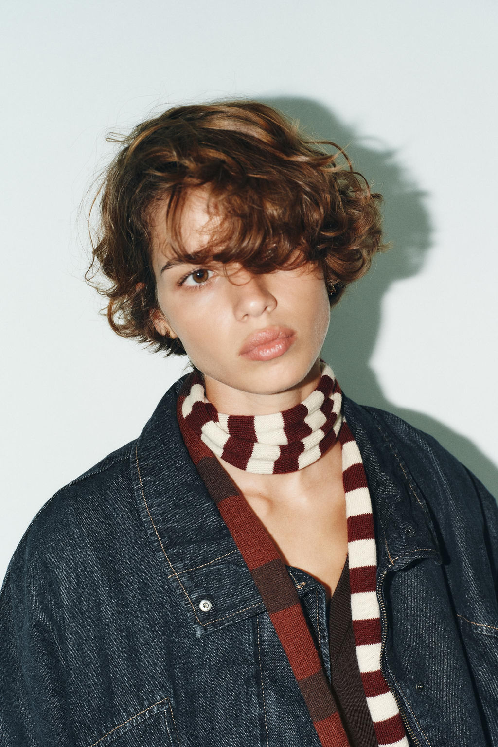 STRIPED KNIT SCARF