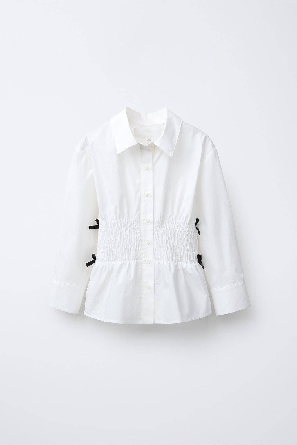 SHIRT WITH ELASTIC AND CONTRAST BOWS