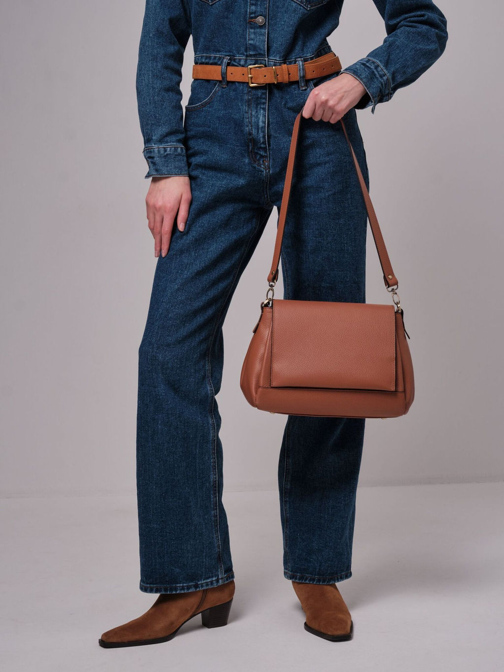 Сумка сэтчел Deboro 30923 коричневый камень