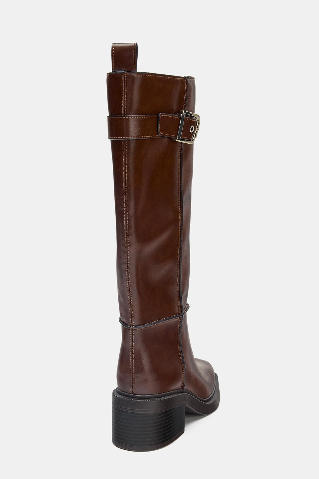 CONTRAST TOPSTITCH KNEE-HIGH BOOTS - Zara фото 10