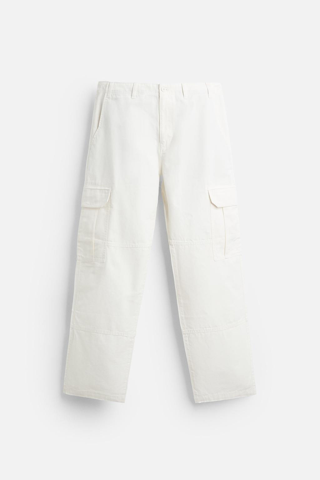 CANVAS CARGO TROUSERS - Zara фото 6