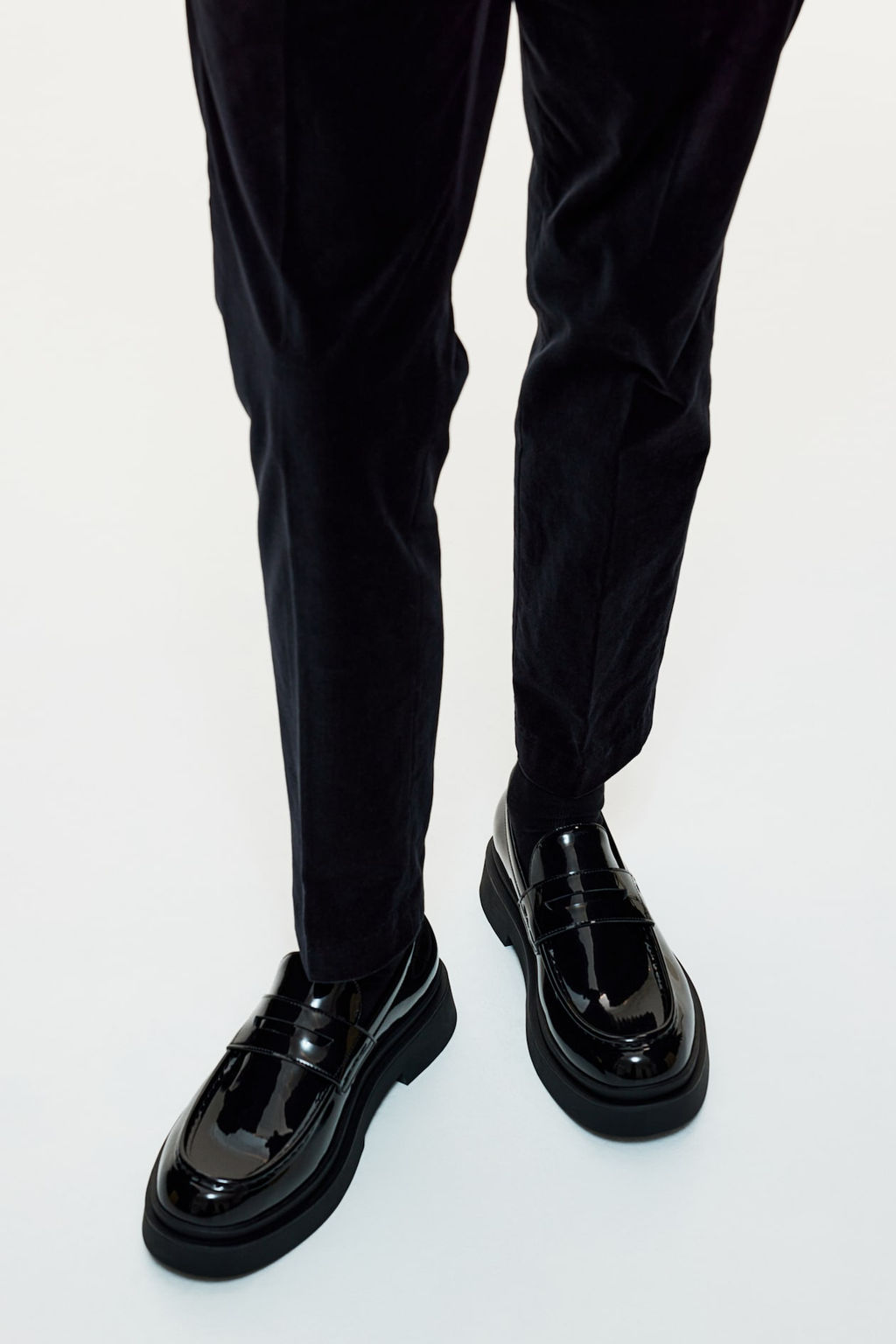 Pantalon de terciopelo cropped Slim Fit - H&m фото 3