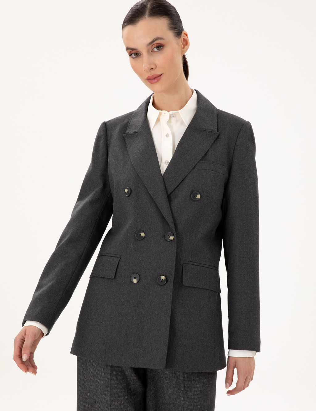 Antrasit Regular Fit Y_n Ceket