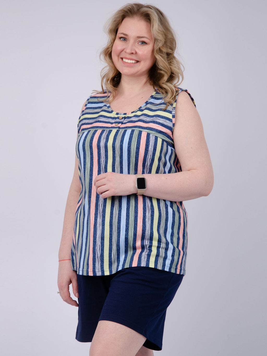 Костюм "Марсель 6" синяя полоса, трикотаж