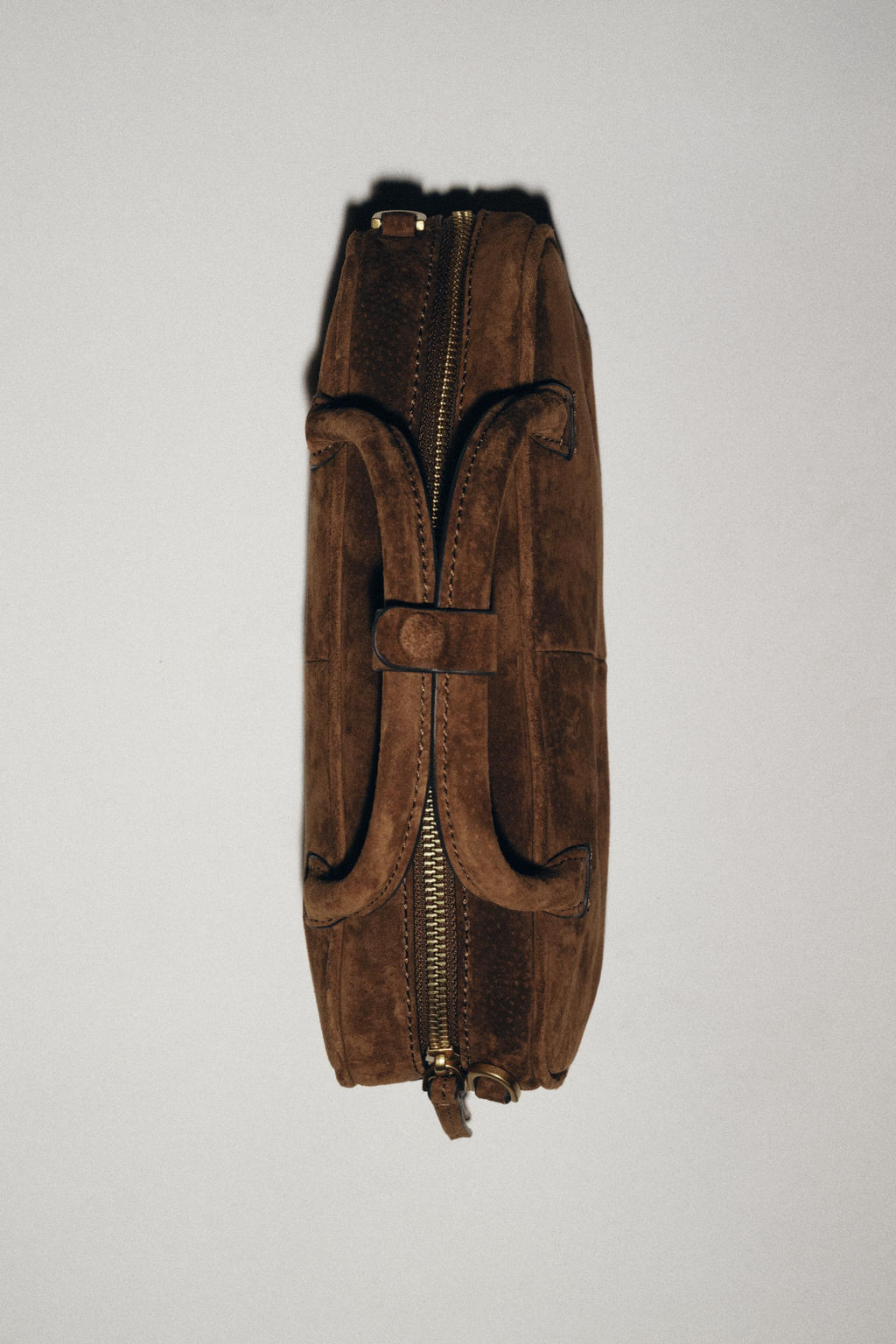 SPLIT SUEDE MINI BAG WITH DOUBLE HANDLE