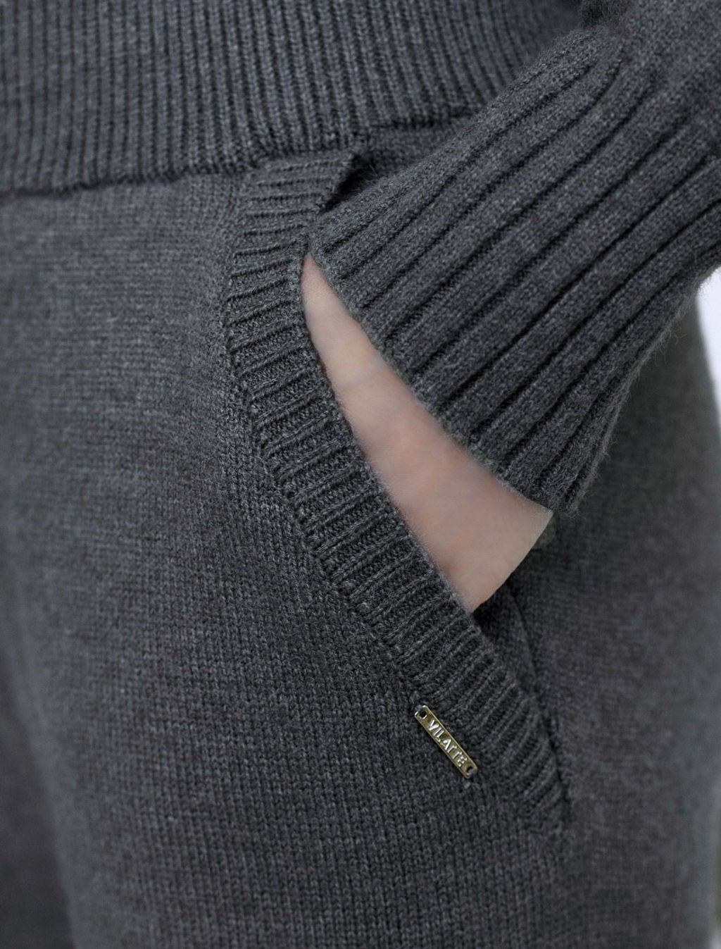 Прямые брюки из пряжи с кашемиром