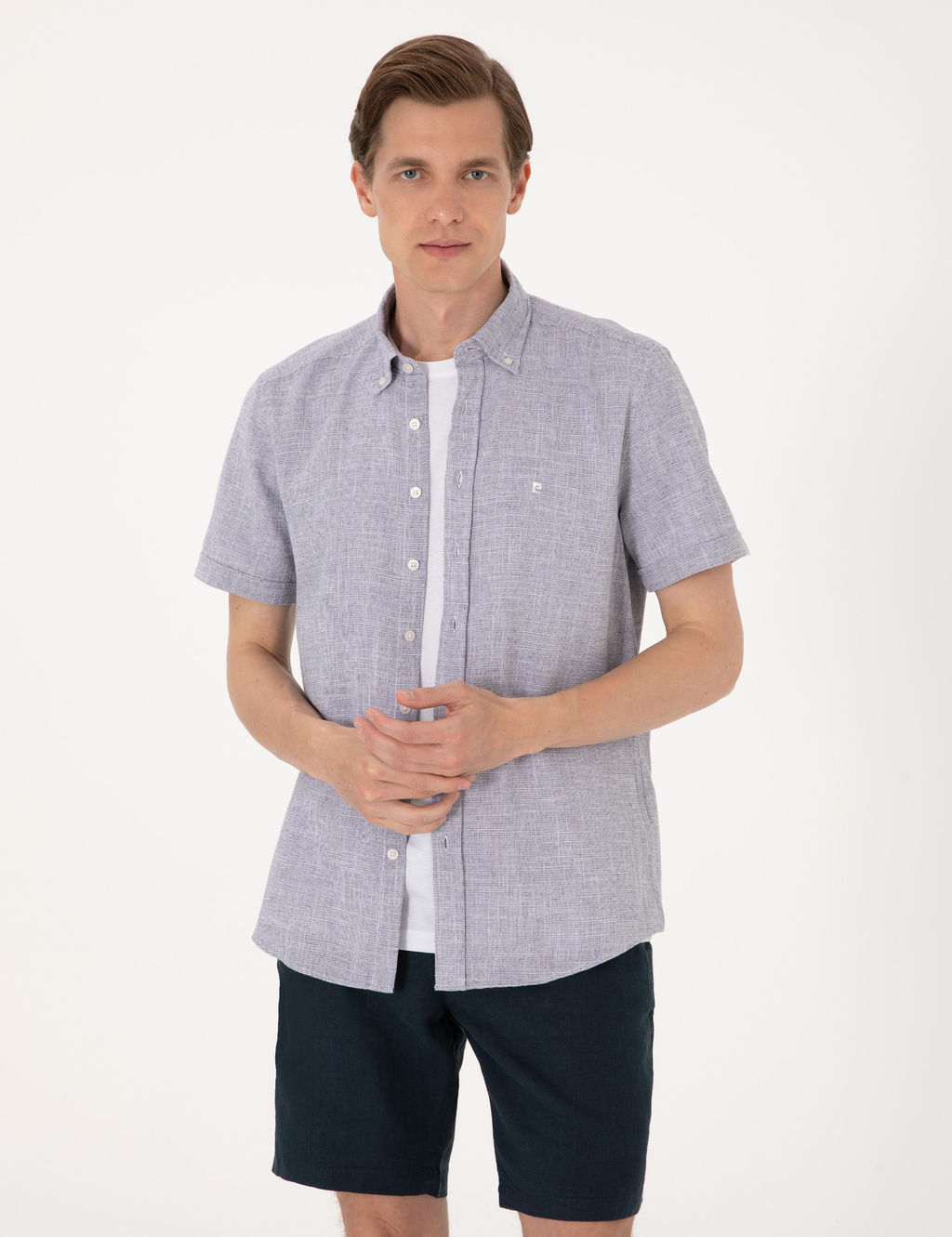 Lacivert Regular Fit K_sa Kollu G_mlek - Pierre cardin фото 3