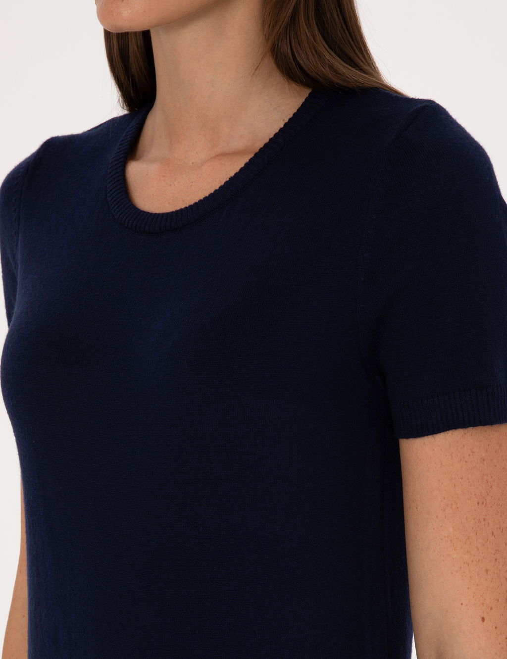 Lacivert Slim Fit Triko Ti__rt